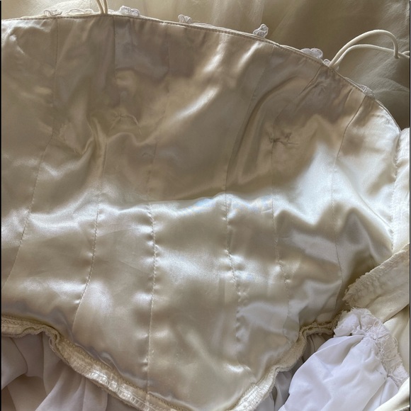 🤍 BALL GOWNS WHITE BEIGE DRESS/ # 008 - Picture 12 of 16